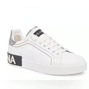 Dolce & Gabbana 
Portofino Logo Leather Sneakers